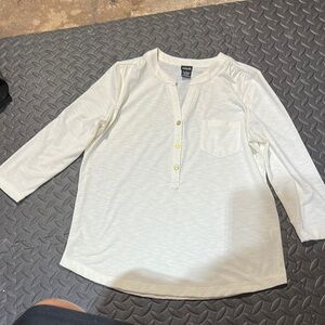 Rafaella Off-White Textured Blouse